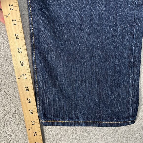 Levi’s 501 Jeans Men’s Fit 31x31 Button Fly Dark Wash No Fade Raw Denim Blank - Picture 8 of 14